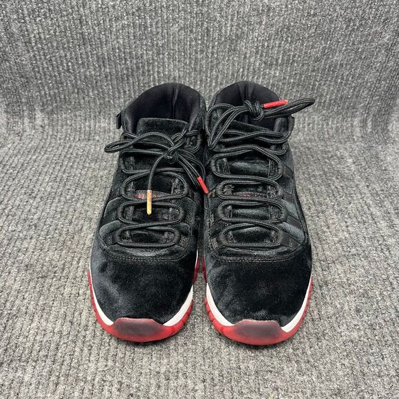Nike Air Jordan 11 Retro Bred Velvet Black Red Womens Size 8 DB5457-061 - Picture 2 of 10
